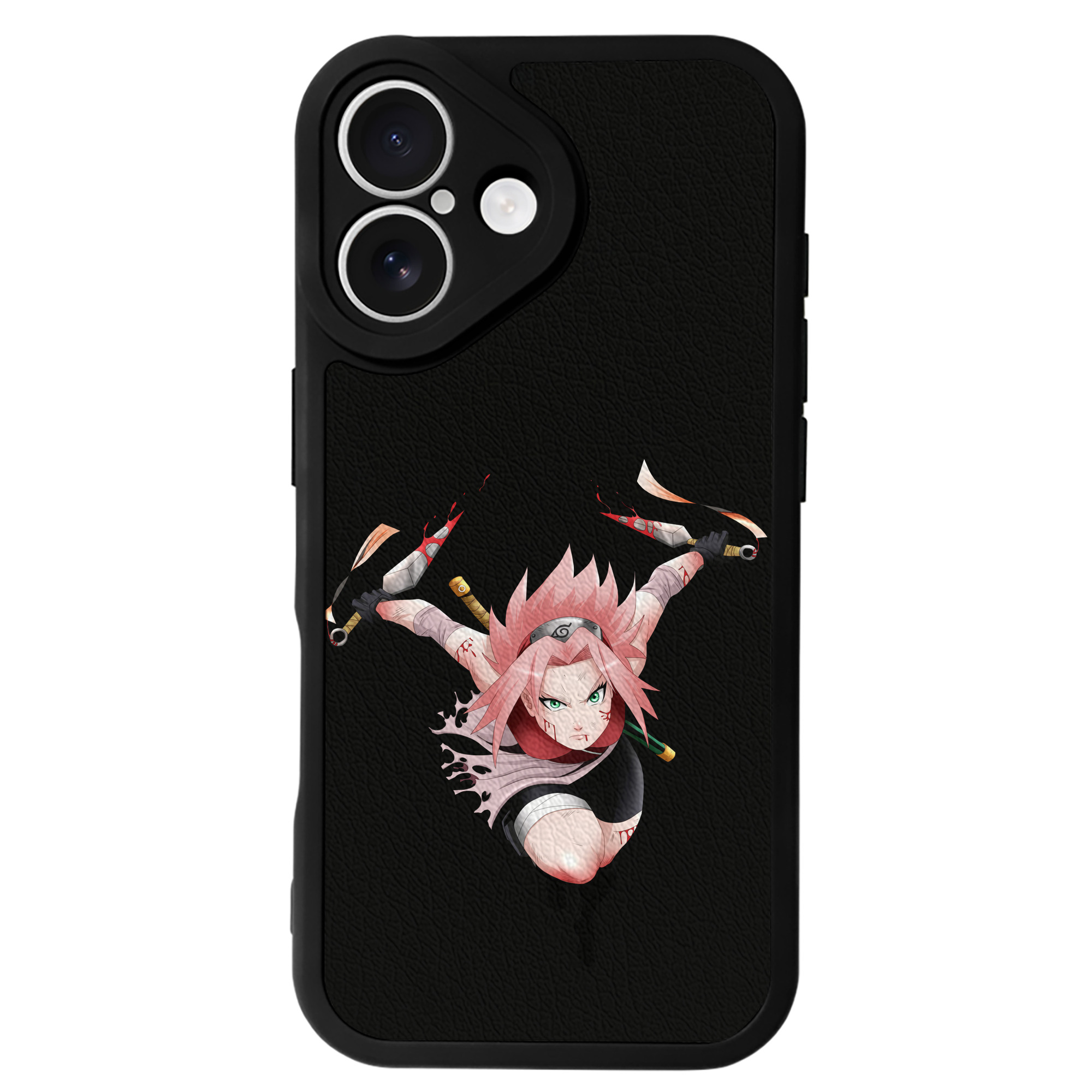 （画像用） NARUTO -ナルト- 春野サクラ Haruno Sakura 【iPhone 16シリーズ対応】シリコンスマホケース（レザー調） 材質：シリコン